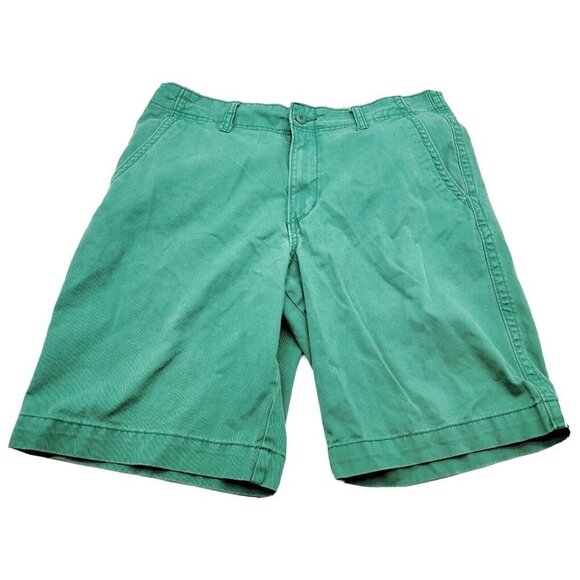 old navy broken in khaki Shorts Classic Length green sz 33 men - Picture 1 of 8